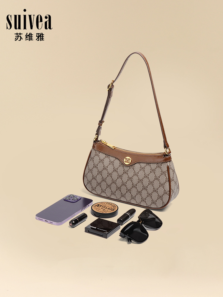 new style textured French armpit bag simple fashionable and versatile exquisite light luxury casual vintage single-shoulder bag