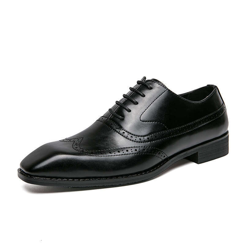 Large British style block men's shoes, sizes 38-46, 2023 Spring and Autumn Season new business casual leather shoes for men