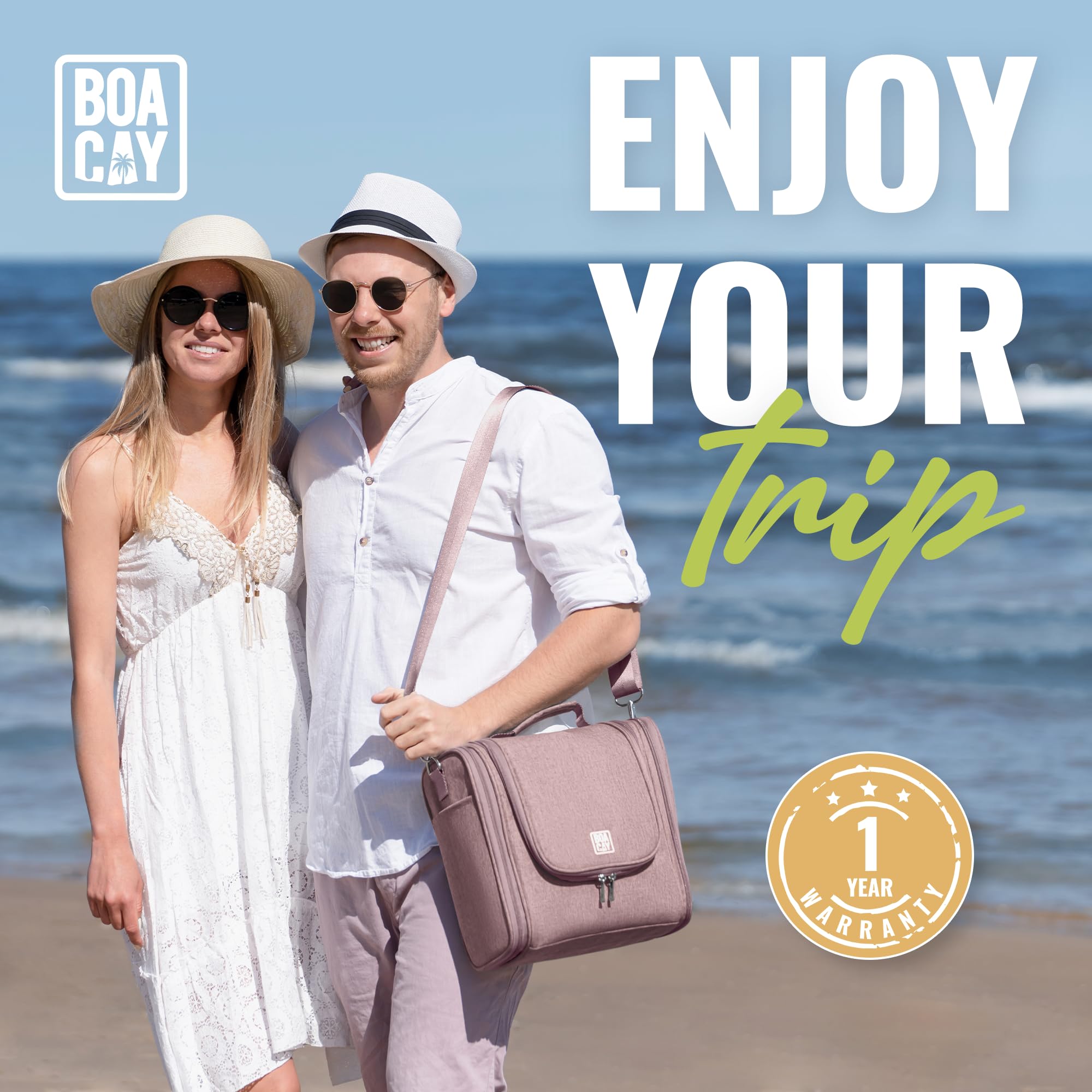 Large Capacity Extra Durable Hanging Travel Toiletry Bag - Perfect For Bathrooms And Showers