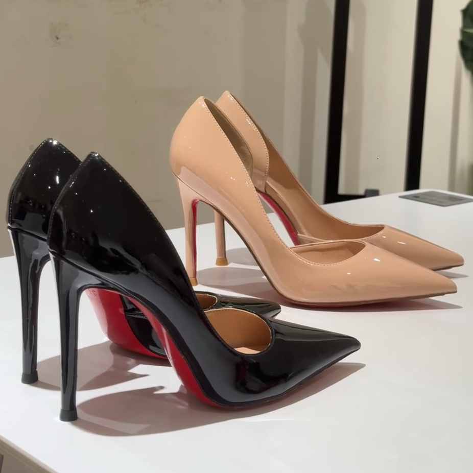 Designer High Heels women sandals slingback heels classic heels Pointed Toes Patent Leather Pumps Dress shoes red heels Stiletto Heel Wedding Party Shoes 35-43 a3