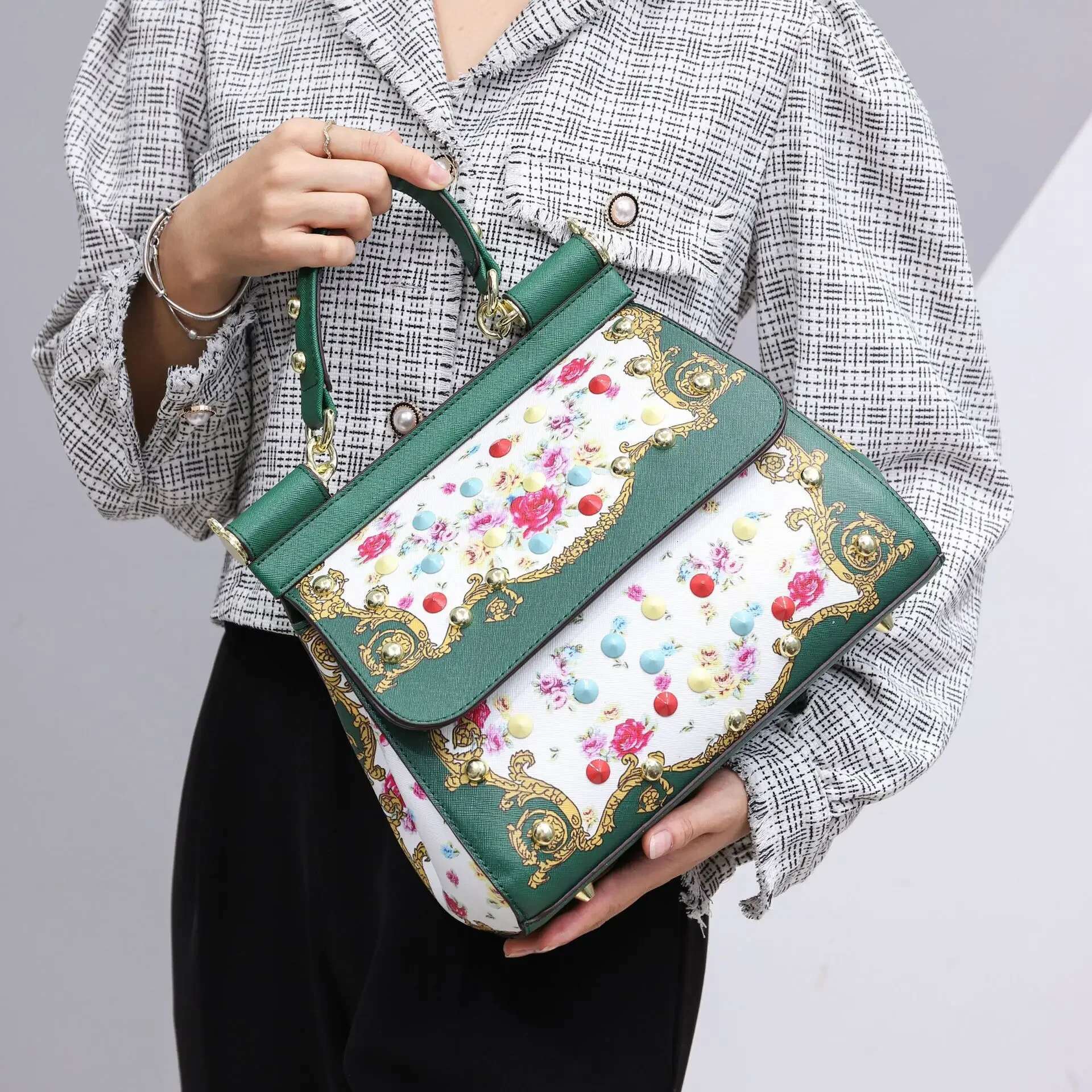 Women Bags Leather Vintage Painting Art Purse Handbags Girl Shoulder Cross Body Messenger Bag Female Totes Bracciai Style