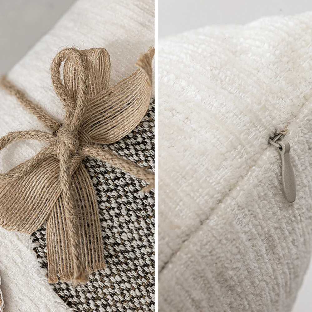 Christmas Throw Cushion Pillowcase Cojines Cotton Irregular-Shaped Sofa Pillow Embroidered Snowflake Pillow Headboard Pillowcase Y251105