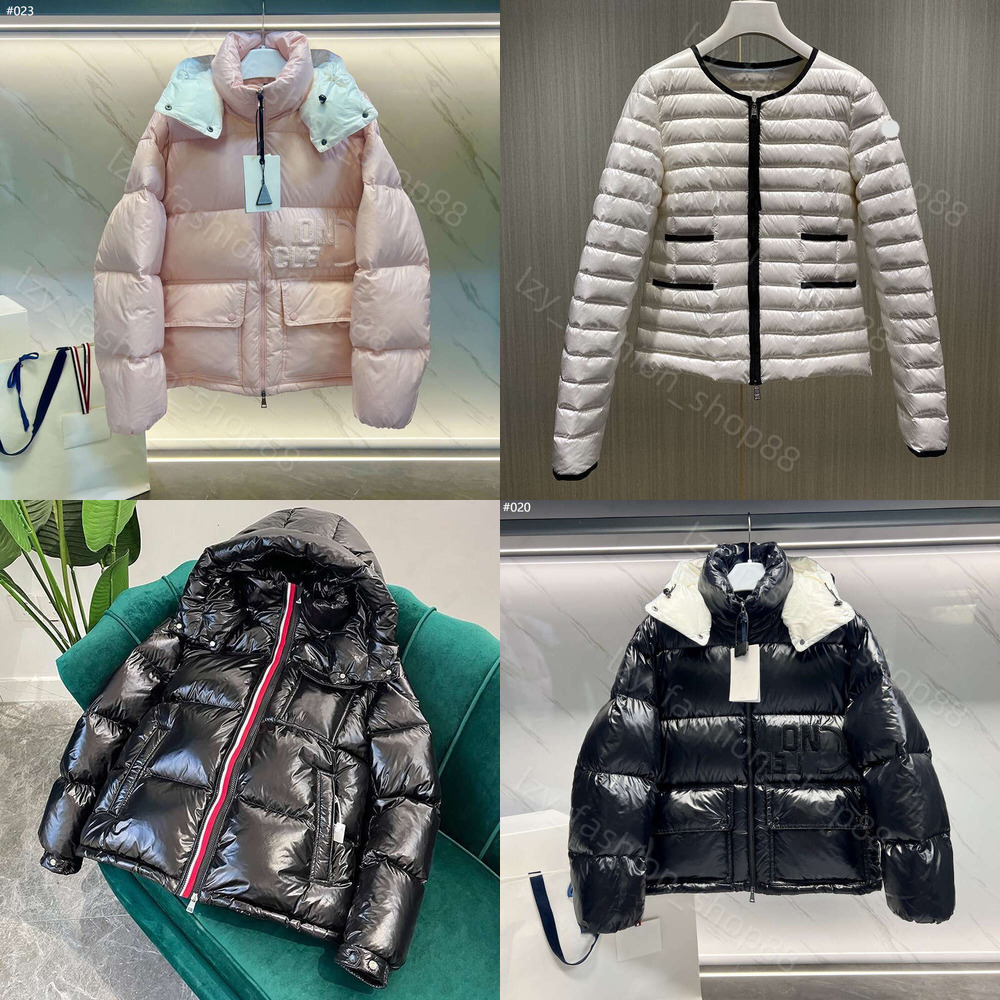 Womens Jacket down parkas embroidered badge stand collar hooded Designer women Down jacket Winter thickened warm loose Puffer Jacket bread jackets Coat 5A