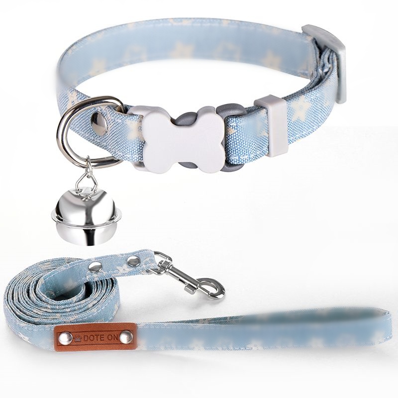 Designer New Four-season Dog And Cat Headbands Made Of Cotton Fabric Small Dog Dog Collar With Adjustable Strap Suitable For Outdoor Use With A Retrac