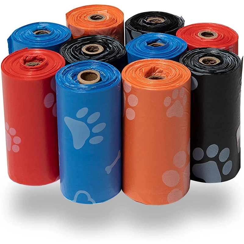 120 rolls of dog poop bags for outdoor cleaning poop bags for outdoor cleaning pet supplies for dogs 15 bags/rolls for filling garbage bags pet suppli
