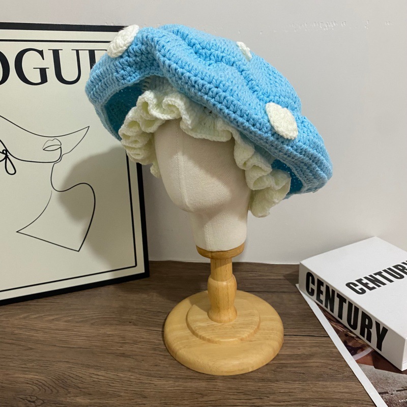 Free delivery hat Fashionable knitted hat simple solid color daily dirt resistant warm and cold hat