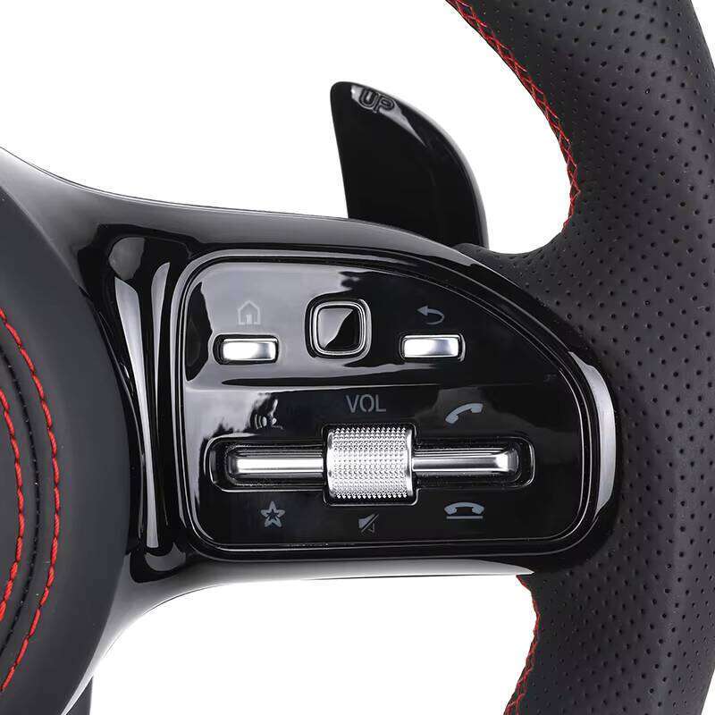 Black Style Half Perforated Leather Carbon Steering Wheel for Mercedes Benz W213 C238 W463 W464 W222 C217 CLS C257 W205 C63 AMG