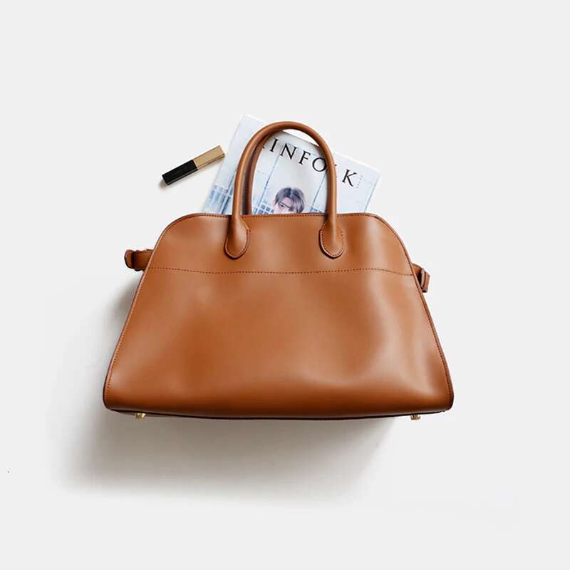 Women's Boston Genuine Leather Large Capacity Commuter Bag Retro Cowhide Handbag Tote Woman Fashion Bags 2025 Trend