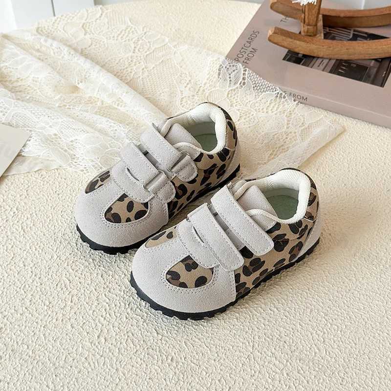 Children Outdoor Casual Sports Shoes 2025 Autumn Comfort Anti Slip Boys Girl Fashion Leopard Print Flat Shoes Toddler SneakersT251105