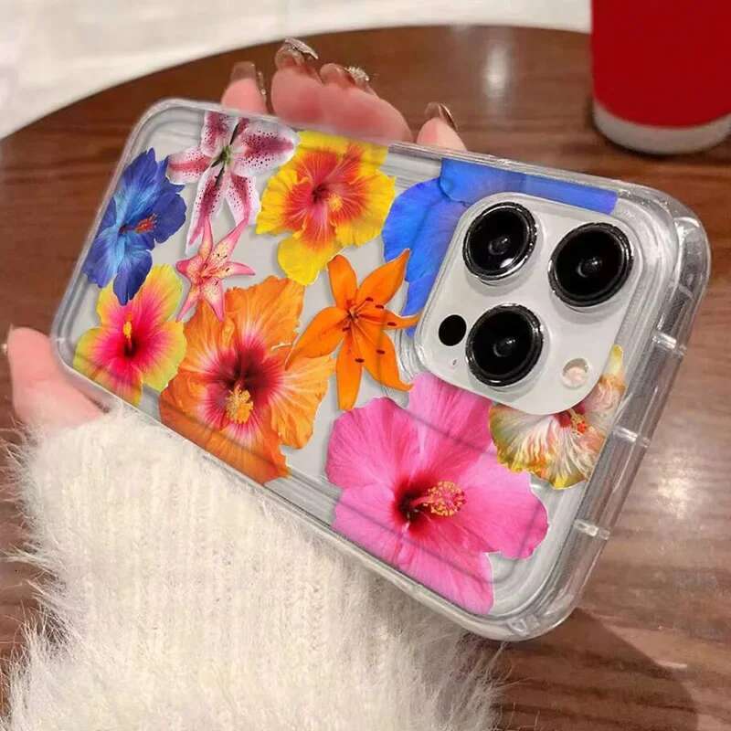 Lily wer Print Clear Soft Phone Case For iPhone 14 13 12 11 Pro Max XS XR X 7 8 15 16 Plus SE Shockproof Silicone Cover