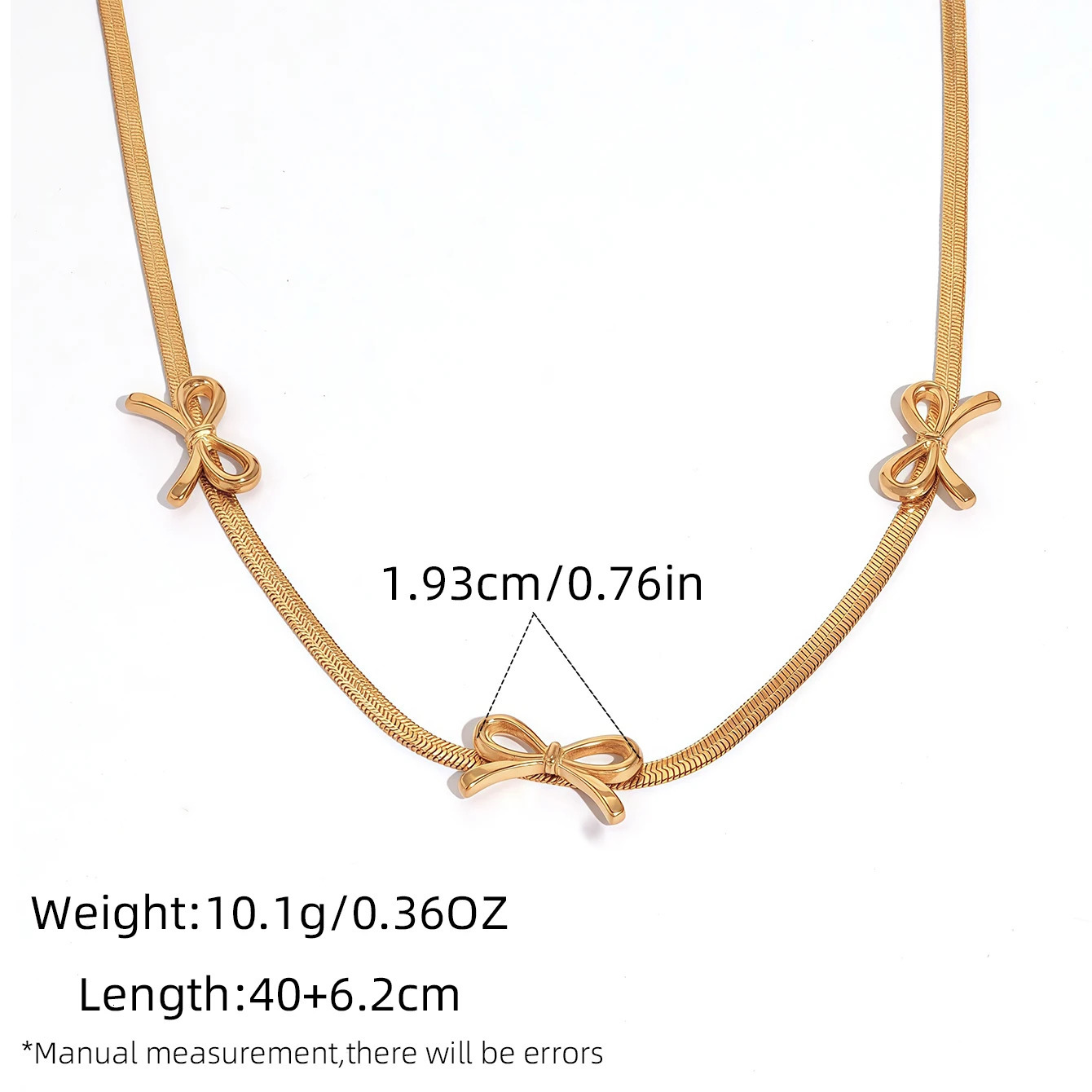 Exquisite Stainless Steel Blade Chain Bow n Necklace 18K Gold Plated Waterproof Jewelry For Women Jewelry Party Gifts 2025 251031
