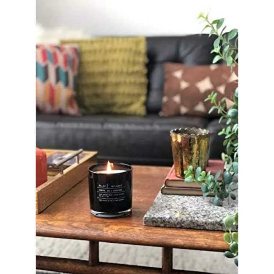 Jasmine Oud Sandalwood Luxury Scented Soy Jar Candle for Home Ambiance Hand Poured in the USA Highly Scented and Long Lasting A C251105