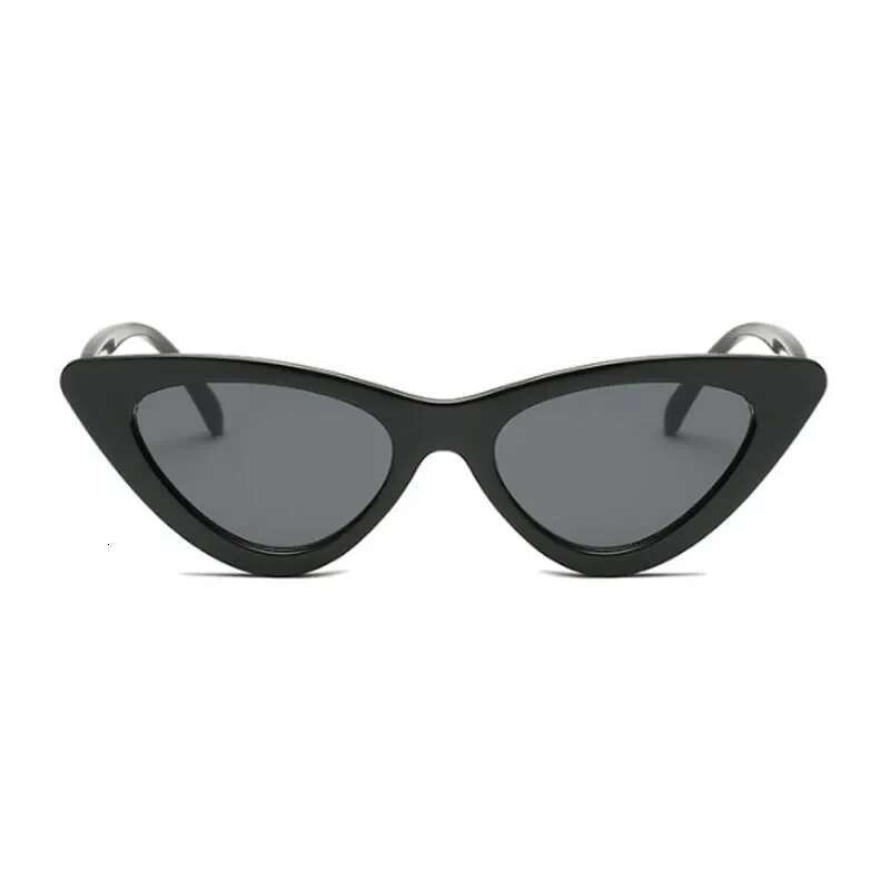Cute Sexy Vintage Cat Eye Sunglasses Woman Small Black White Triangle Retro Ladies Sun Glasses Leopard Female Oculos De Sol