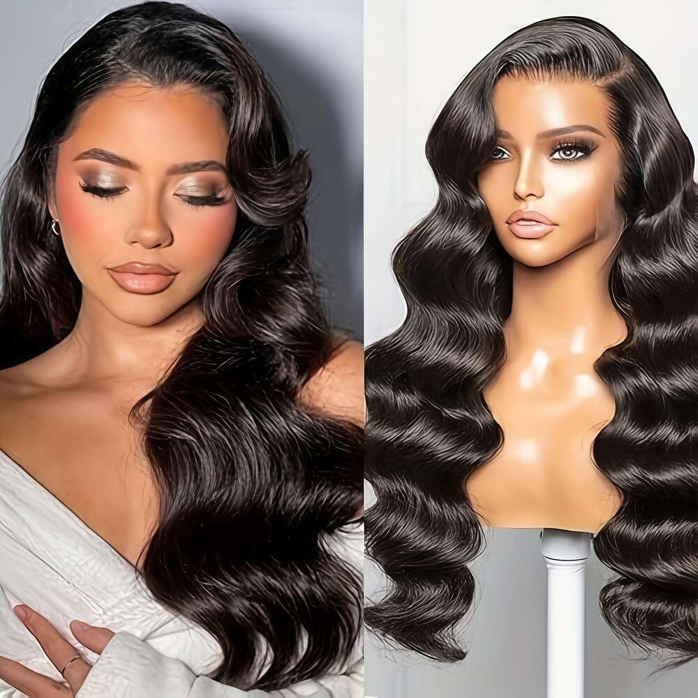 TIMOPOL HD Clear Lace Front 13X4 200% Density Body Wave Human Hair Wig - Pre-Drawn Hairline, Breathable Lace, No Shedding/Tangling, Comfortable Fit Wo