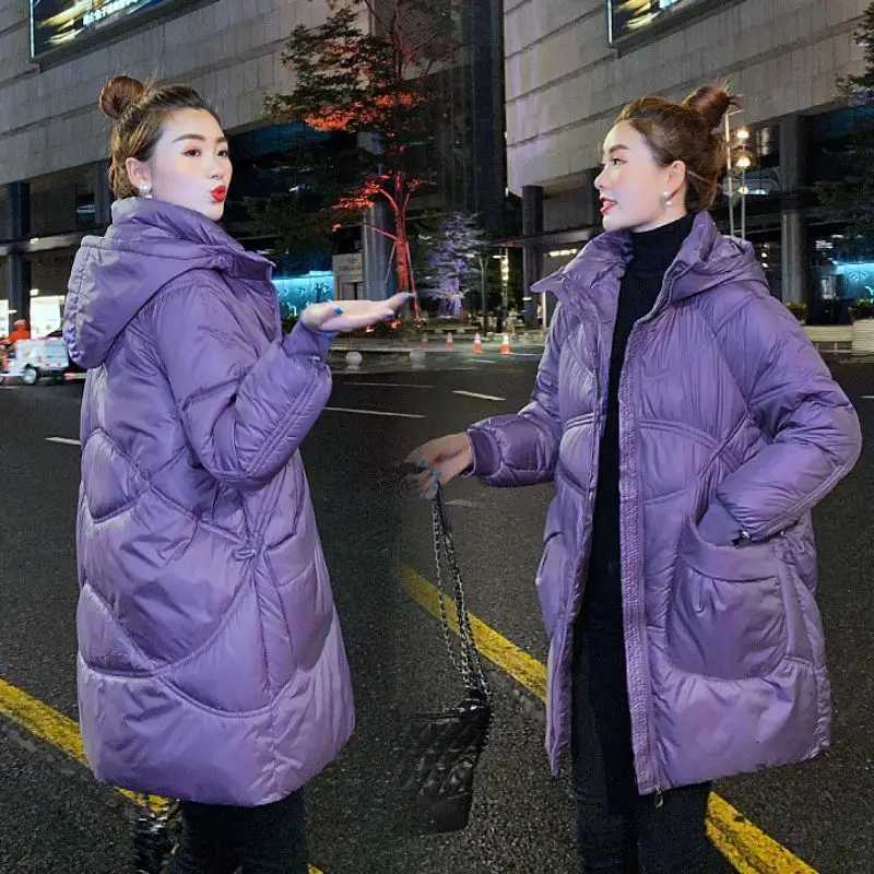 The New Style Womens Cotton-padded Jacket Loose Bread Coat Mid-length Ins Cotton-padded Jacket Versatile Stylish Women OutcoatT251105