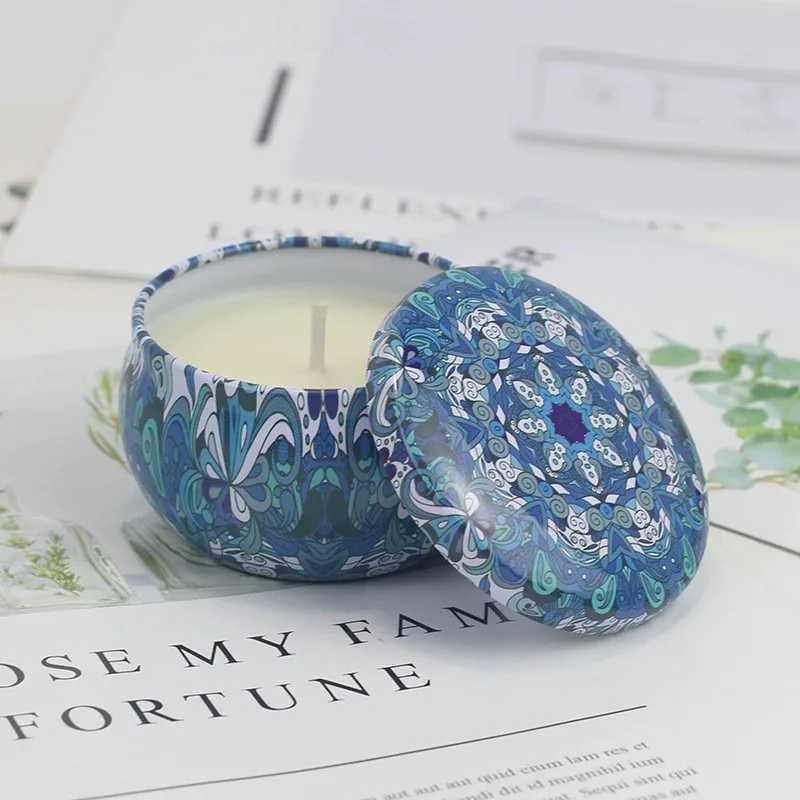 Soy wax smokeless candle in tin can home scented candle bedroom aroma candle decorative candle scented emergency lighting C251105