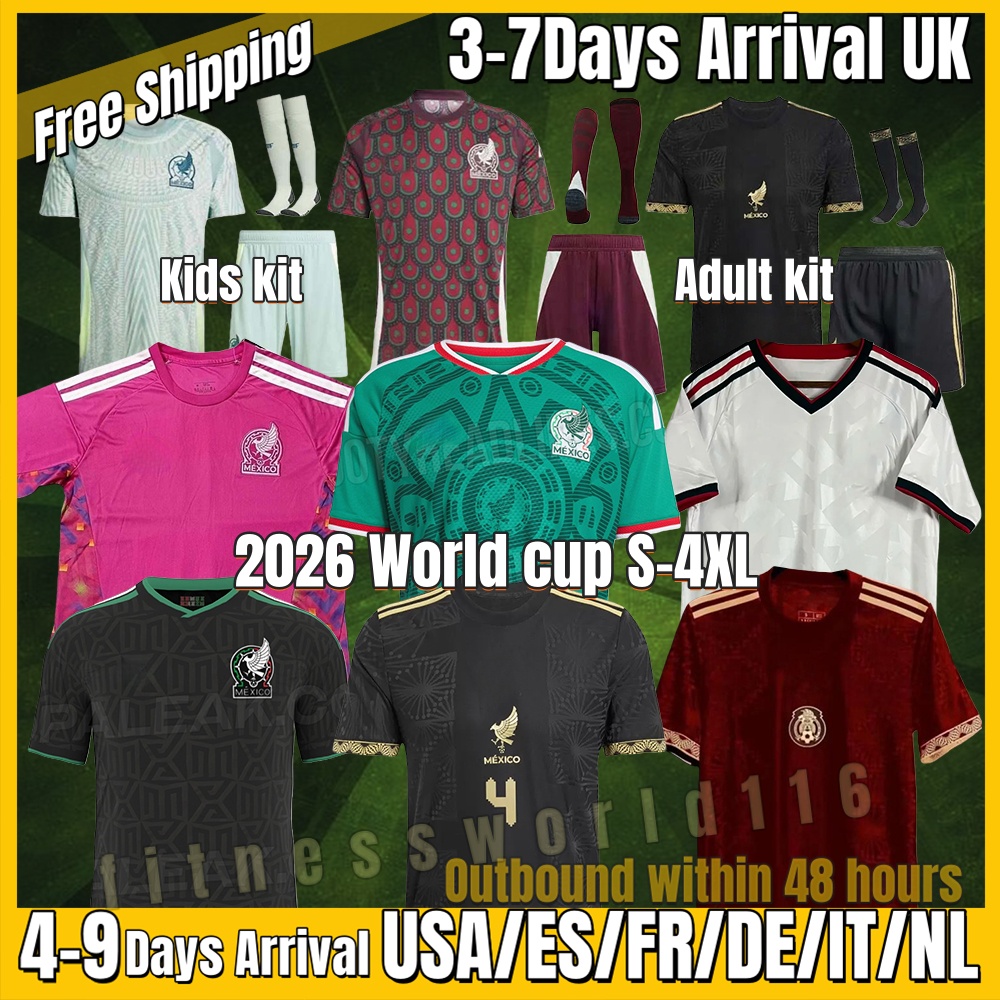 size 16-4XL Mexico 2026 2027 Gold Cup soccer jersey 25 26 H.LOZANO A.VEGA RAUL J. QUInONES Men Kids Football Shirts Uniforms E. ALVAREZ Concacaf Nations League Final S-4XL