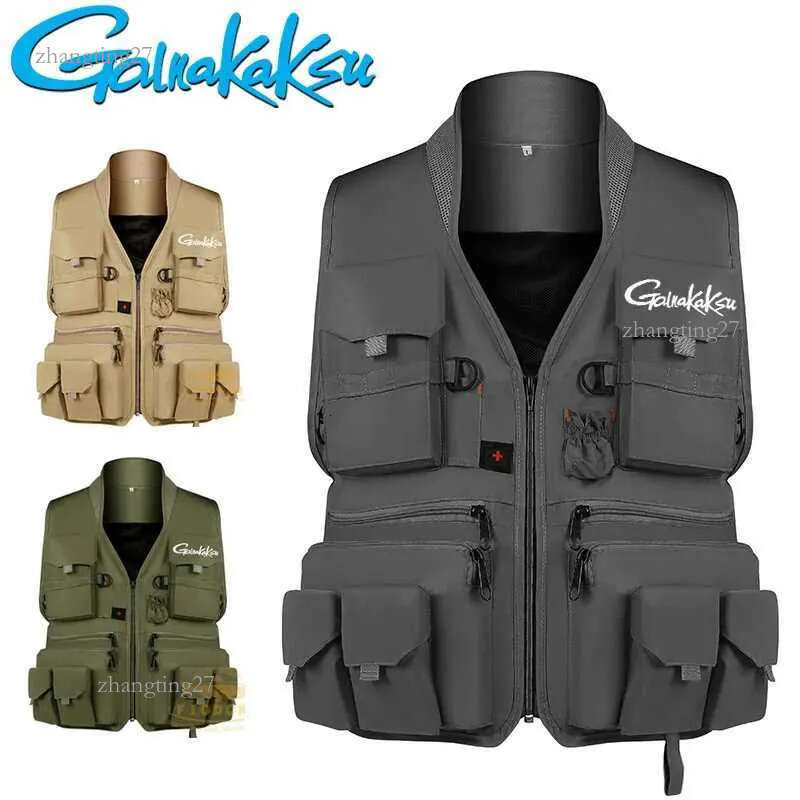 2023 New Fishing Vest Men Breathable Jacket Fishing Outdoor Vest Quick Dry Multi-function Vest Mountaineering Multi-pocket Vest X250403