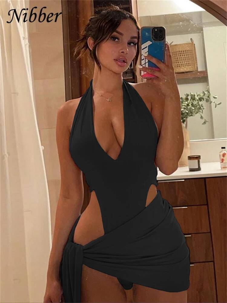 winter jacket women Nibber Sexy Beach Vacation Wear Basic Bikini Bodysuit Skirts 2 Two Piece Sets For Women's Clothing Suits Swimsuit Female 2024