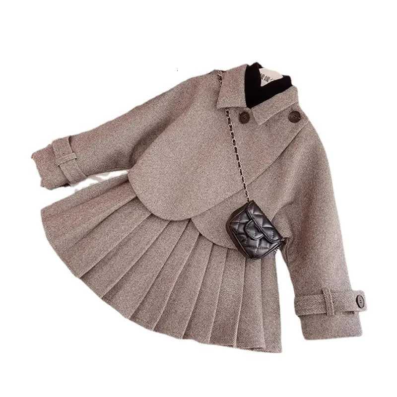 Fashion Kids Girls Princess 2pcs Clothes Set Autumn Winter Children Coat OutwearSkirts Vintage Girls Outfits Suit 2 3 4 5 6 7Y Y251105