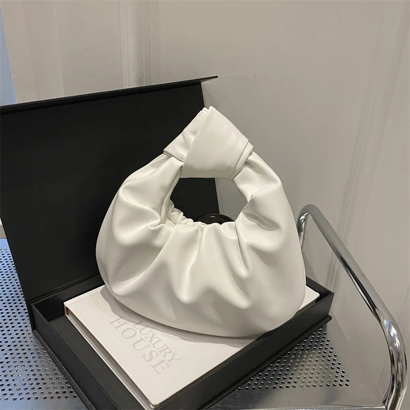 Autumn Selling Street Trend Folding Bag Advanced Texture Underwear Bag Womens Simple Small Fresh Handbag Wallet 250402