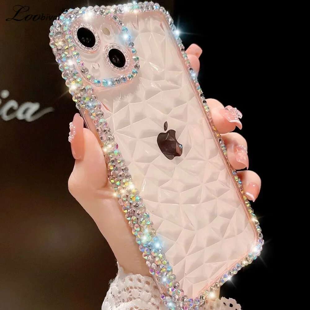 Dia Glitter Case For iPhone 13 12 11 14 15 Pro Max X Xr Xs 8 7 16 Plus Bg Transparent Shockproof Soft TPU Cover