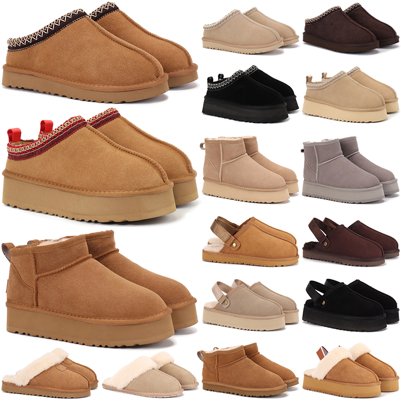Free shipping tasman slippers tazz designer slides women ultra mini boots fur slide winter snow slipper womens platform shoes uggbootwomen clogs