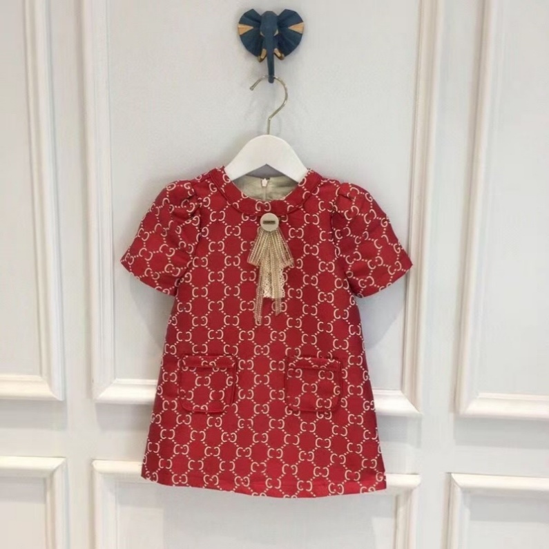 Girl's Dresses casual cotton flower dresses babies designer princess dress childrens luxury dress skirts baby childrens clothes set Size 90cm-160cm L11