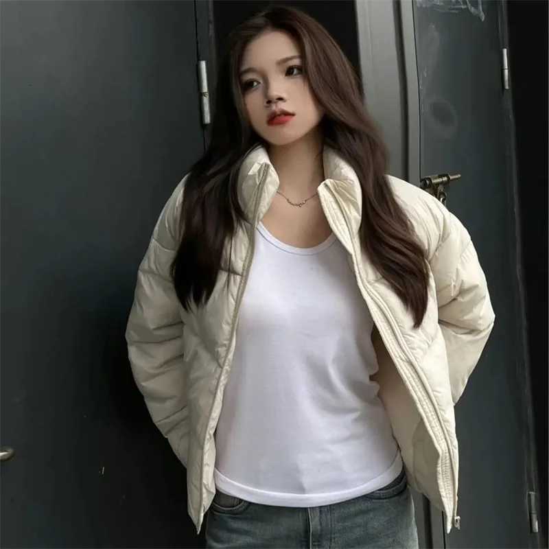 2024 New Korean Womens Jacket Puffer Padded Jacket Winter Down Cotton Coat Oversize Jacket Cotton Coat For Parkas OutwearT251105