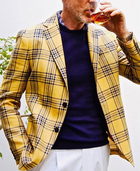 2025 mens spring top business casual printed double button suit jacket mens suit plus size British