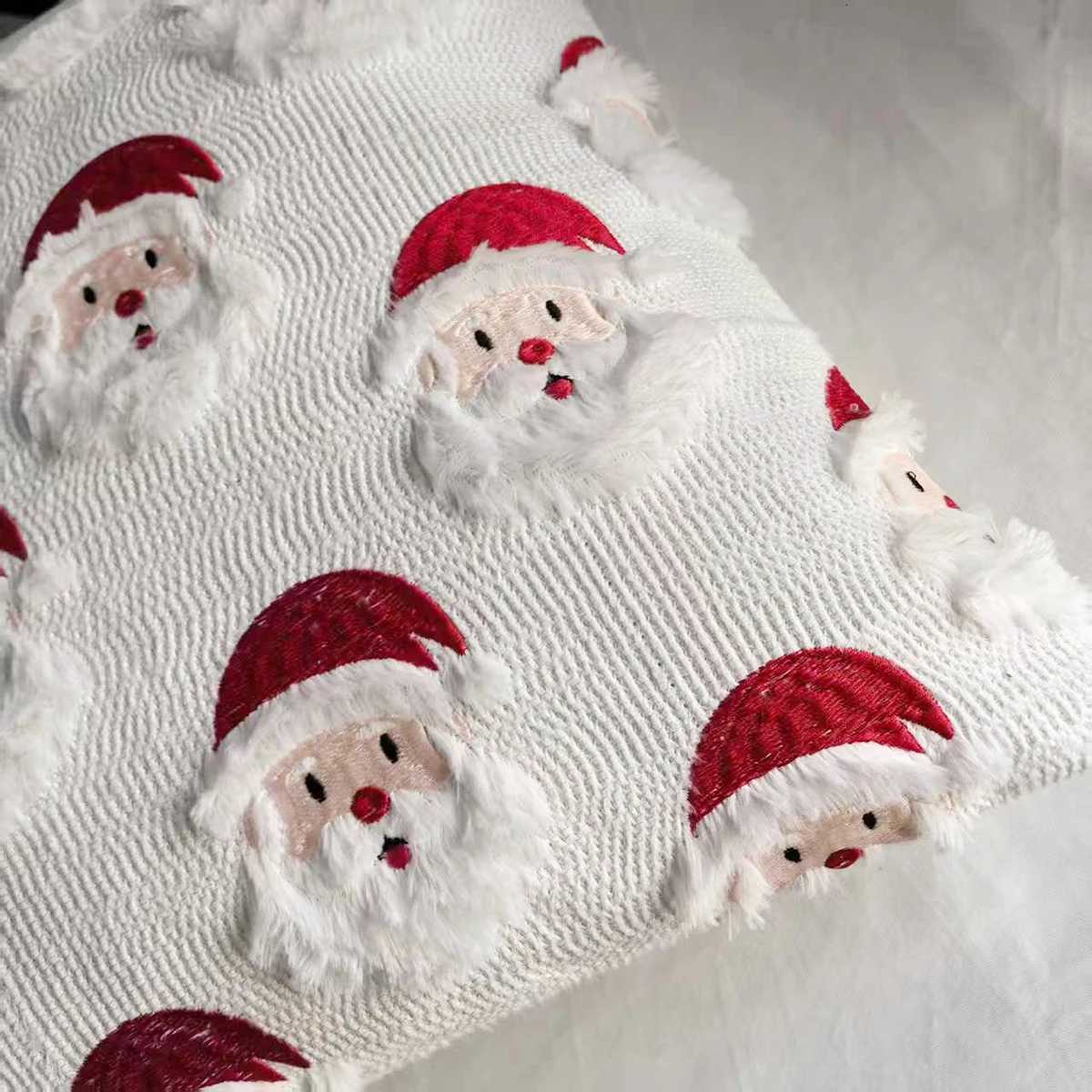 Christmas Decorative Throw Cushion Cover 1pc Knitted Christmas Santa Pillow Case For Living Room Sofa Cushion Cover Home Decor Y251105