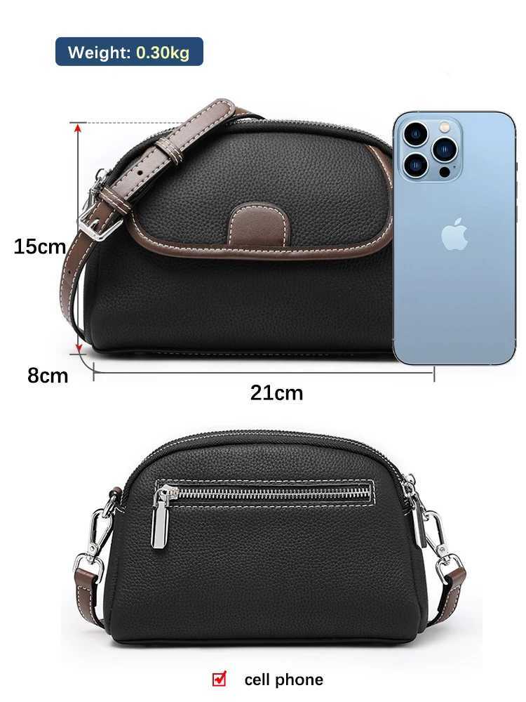 Zency Genuine Leather Womens Handbag Small Leather Bag Female Crossbody Fashion Lady Shoulder Handbags Linen Green Black Shell Z251104