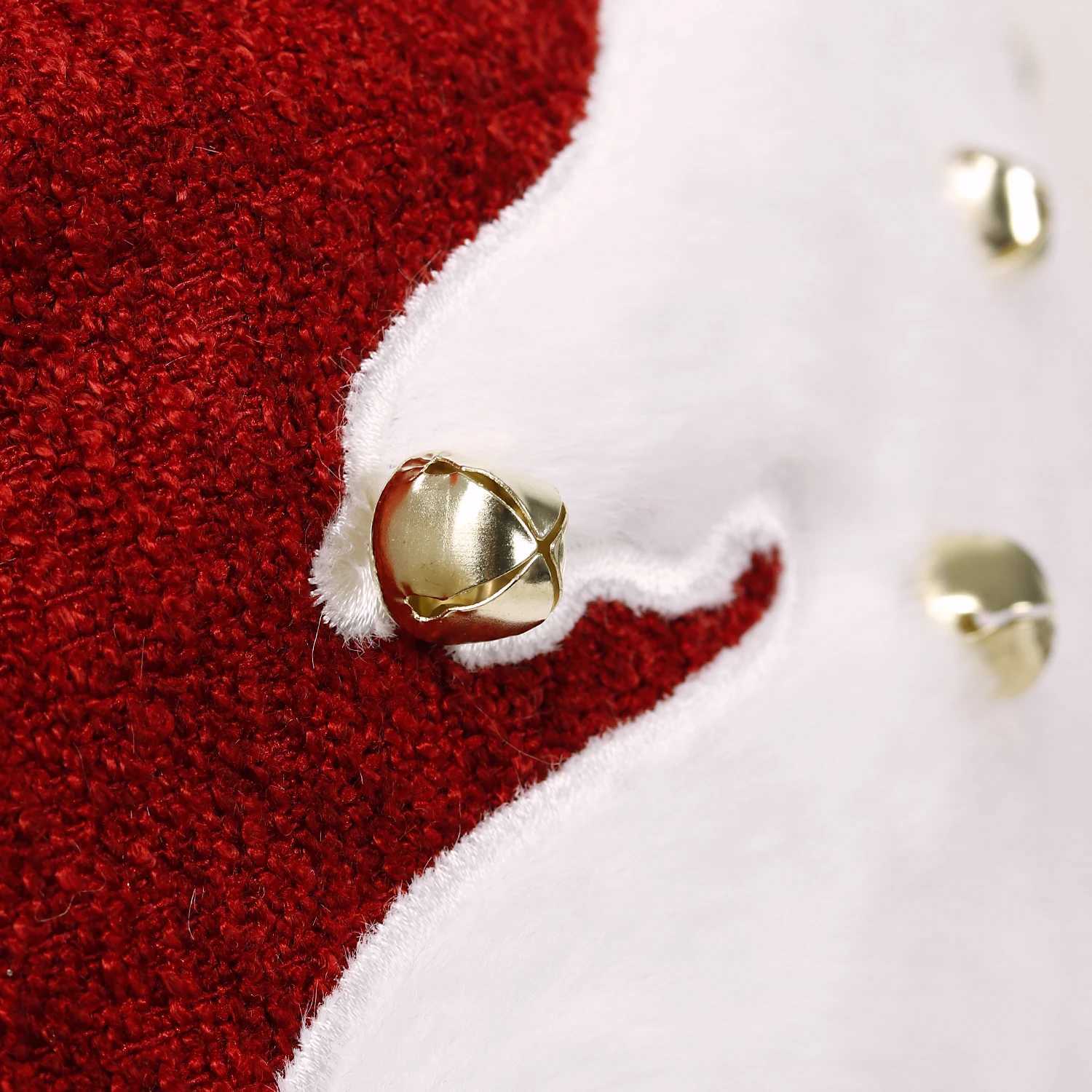 1pc Christmas tree Embroidery Throw Pillow Cover Golden Bells Decorative 18x18 Pillowcase Home Xmas Gold Decorative Cushion C Y251105