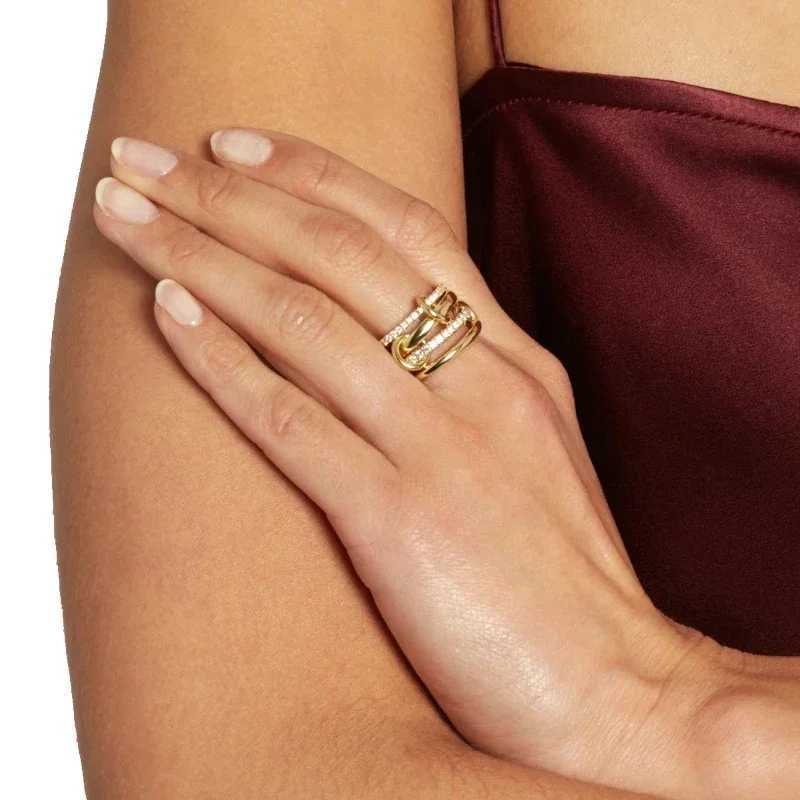2025 New Stacking Engagement Band Rings For Women Plain Micro Paved 5A CZ Mix Color Multi Pieces Stack Full Finger Jewelry Z250407