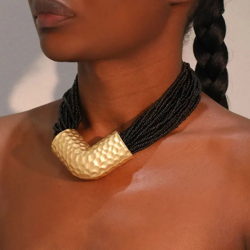 Statement Boho Colorful Beads Necklace Handmade for Women Trendy Wedding Party Jewelry Accessory 251031