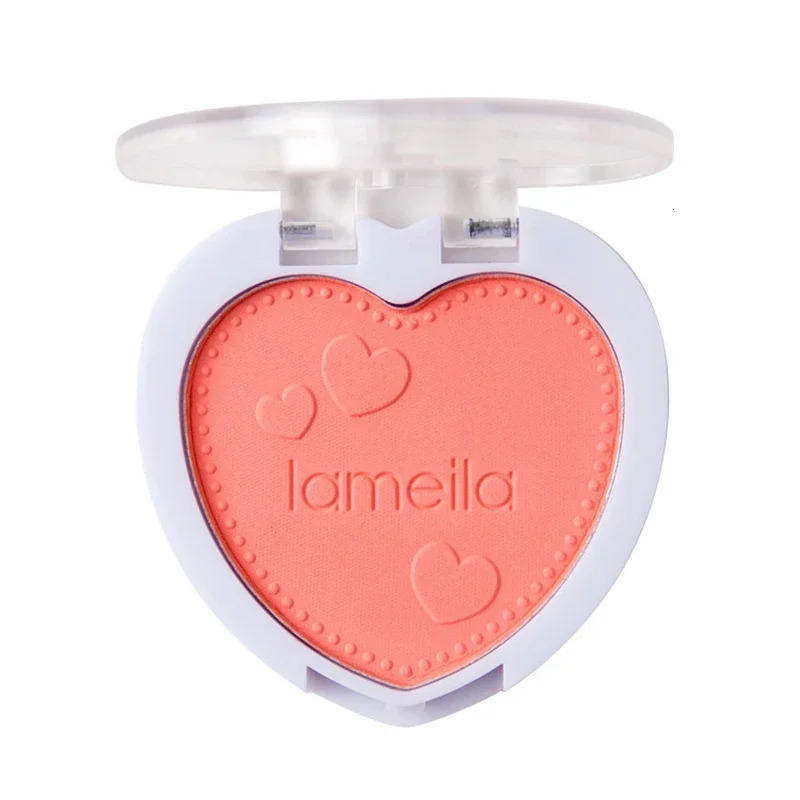 Lovely heartshaped powder blusher monochrome makeup palette mineral red natural face cream pink cosmetics 250325
