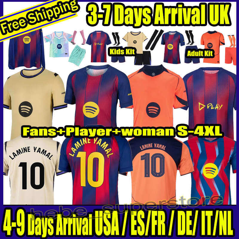 2025 baRCElone LAMINE YAMAL Soccer Jerseys RAPHINHA PEDRI GAVI RASHFORD LEWANDOWSKI R.Araujo F. DE JONG GAVI KOUNDE barcelonaES jersey football shirt mens kit kids