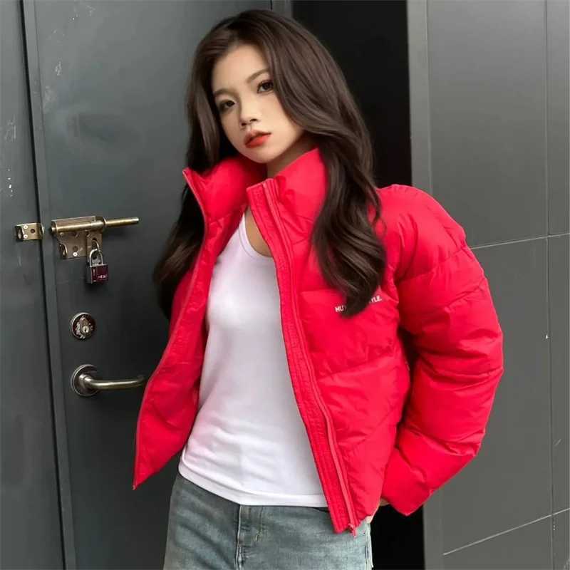 2024 New Korean Womens Jacket Puffer Padded Jacket Winter Down Cotton Coat Oversize Jacket Cotton Coat For Parkas OutwearT251105