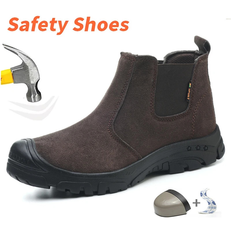 Mens Safety Boots Work Shoes Anti-Smash Indestructible Steel Toe Security Footwear Durable Protection for Heavy Duty Use 251104