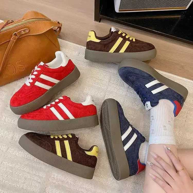 Pahwork Color Thick Bott Casual Sports Deqin Shoes Wens Board Shoes Rubber Upgraded Version of the Classic Y251105