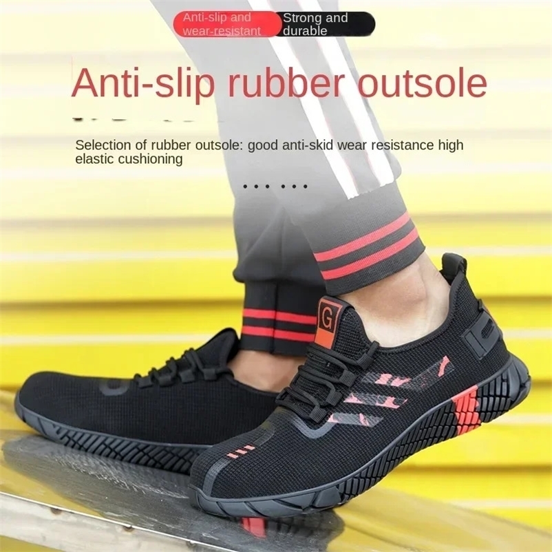 Work Sneakers Mens Safety Shoes Construction steel toe work Shoes Safety boots Mens shoes Puncture proof work summer 251104