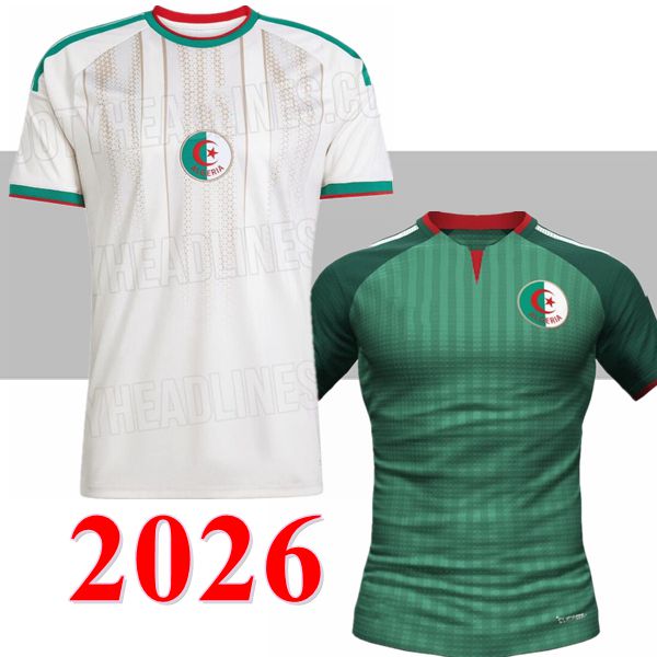 26 27 Algeria Fans Version MAHREZ soccer jerseys Fans maillot algerie 2025 2026 2027 ATAL FEGHOULI SLIMANI BRAHIMI Home away BENNACER kids Football kit