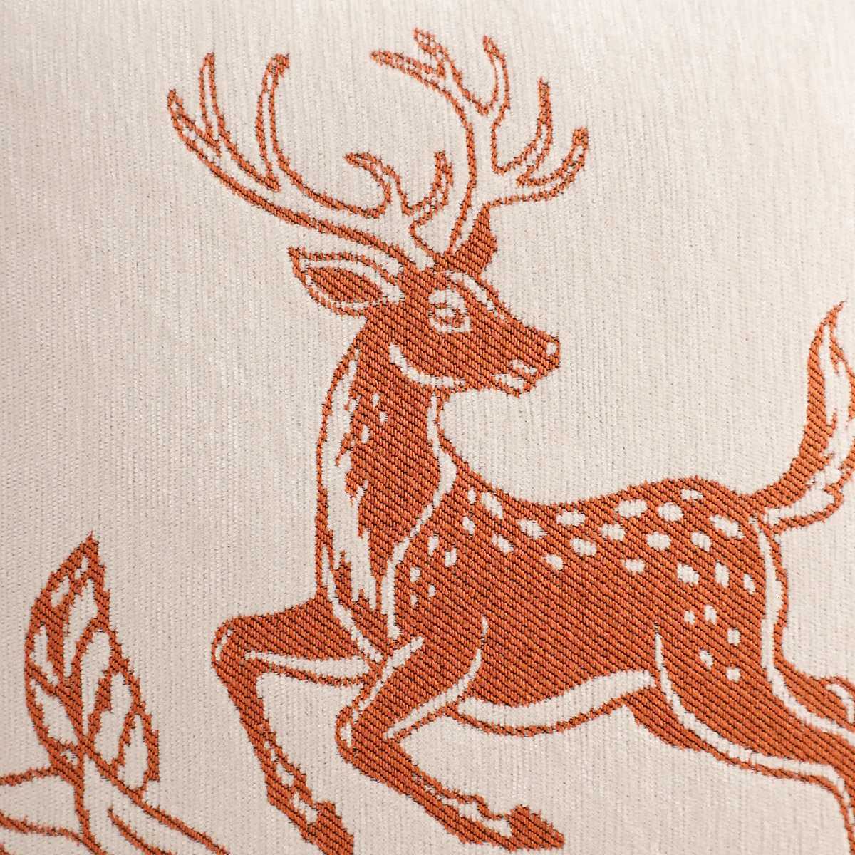 Embroidery Throw Pillow Cover Christmas Decoration Chenille Jacquard Reindeer Winter Farmhouse Home Sofa Living Room Y251105