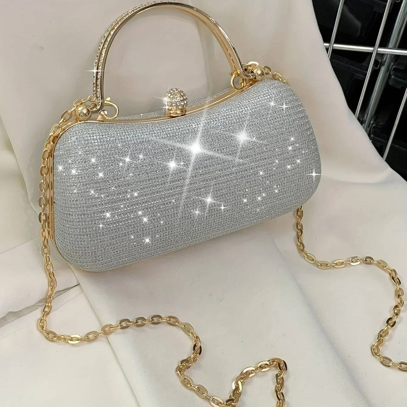 Sparkling mini night bag chain wallet ious sparkling banquet handbag perfect for parties weddings dances dinnersbanquets 250401