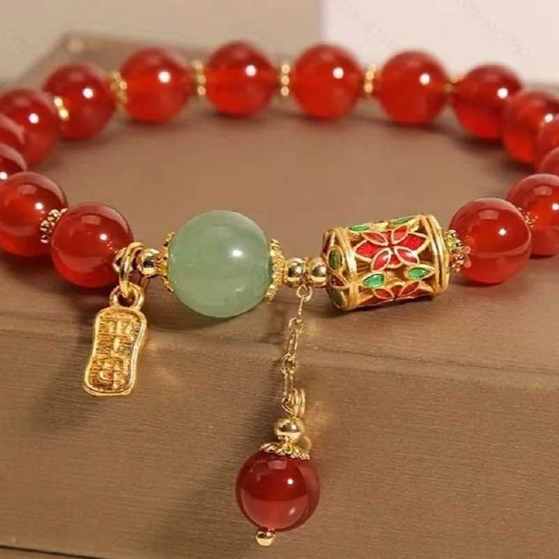 Chinese Style Lotus Butterfly Beadeds for Women Fashion Green Bead Handmades Exquisite Sweet Jewelry Gifts C251105