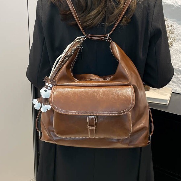 Super Shoulder Women S Autumn Winter New Trendy Fashion Korean Edition Tote Bag Versatile Large Capacity Backpack