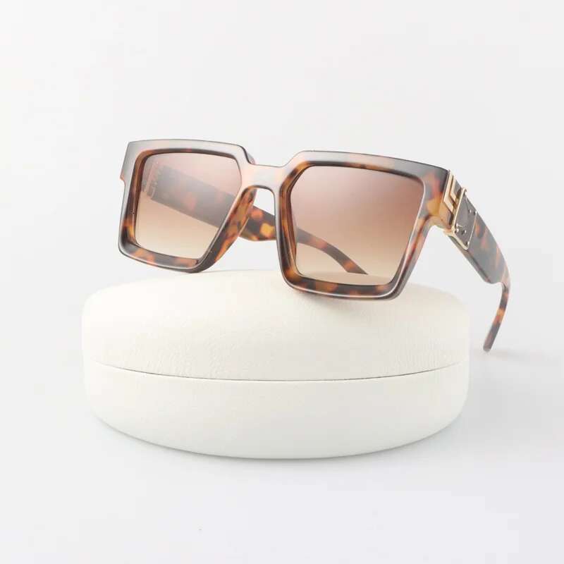 Square Vintage Sunglasses Man Brand Designer Fashion Sun Glasses Male Retro Black Outdoor Travel Mirror Oculos De Sol