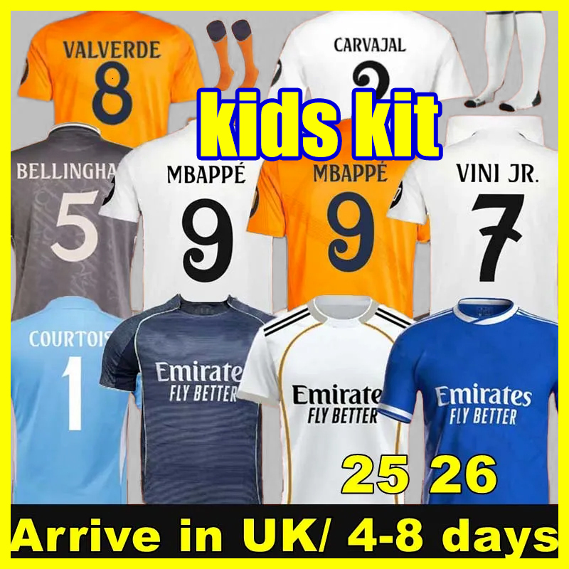 Baby Kids real madrid football shirt 24 25 26 Children athletic outdoor apparel jerseys real madrid jersey kids kit MBAPPE BELLINGHAM VINI JR VALVERDE RODRYGO