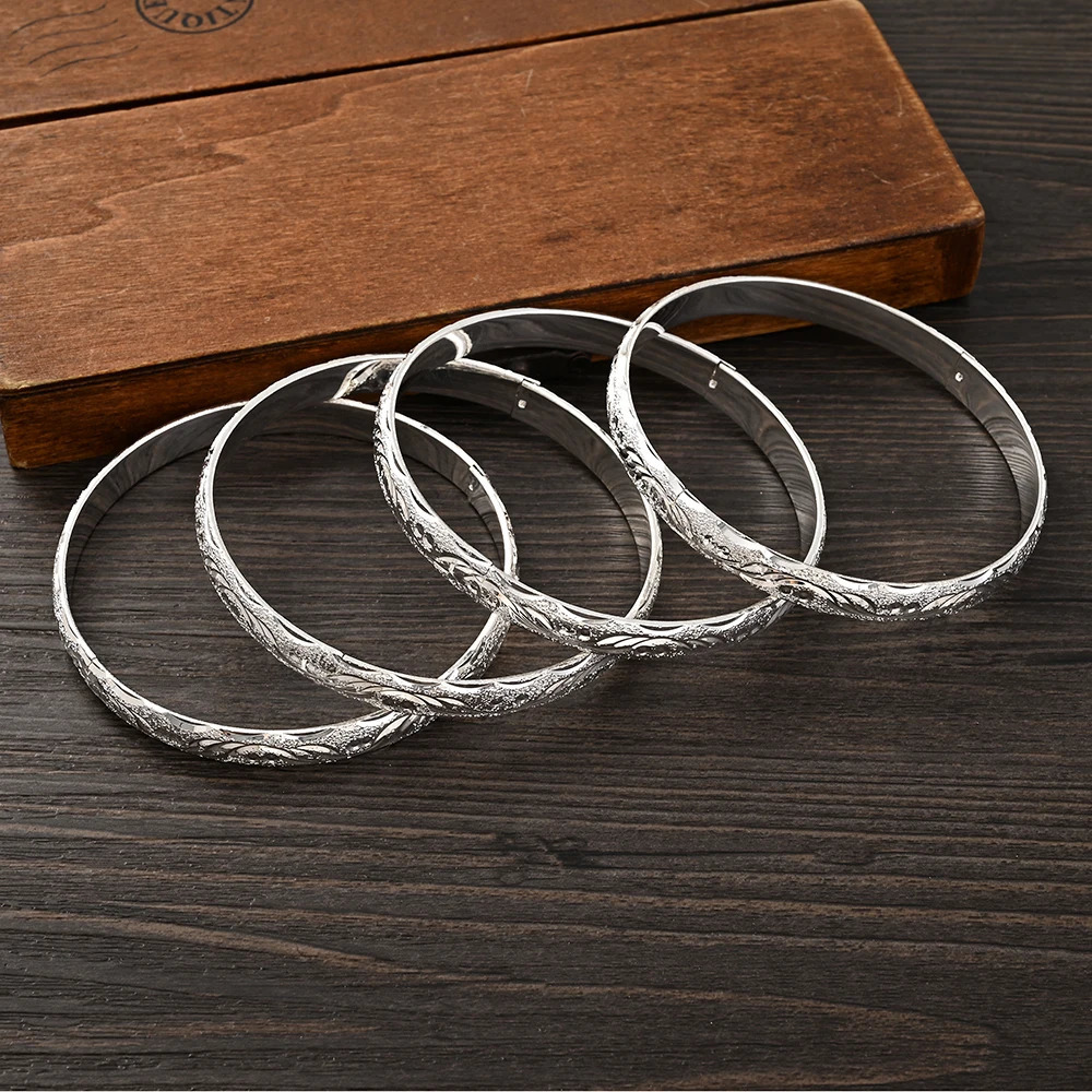 65MM Silver Plated Bangle Fashion Dubai Bride Wedding Ethiopian Bracelet Africa Jewelry Charm Bracelet Party Gifts 251031