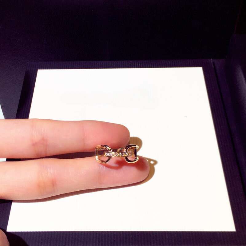 Ring Designer rings Fashion ins Style Zircon Inlaid Super Shiny Elegant Versatile Open Ring for Women festival vacation Jewelry Gift